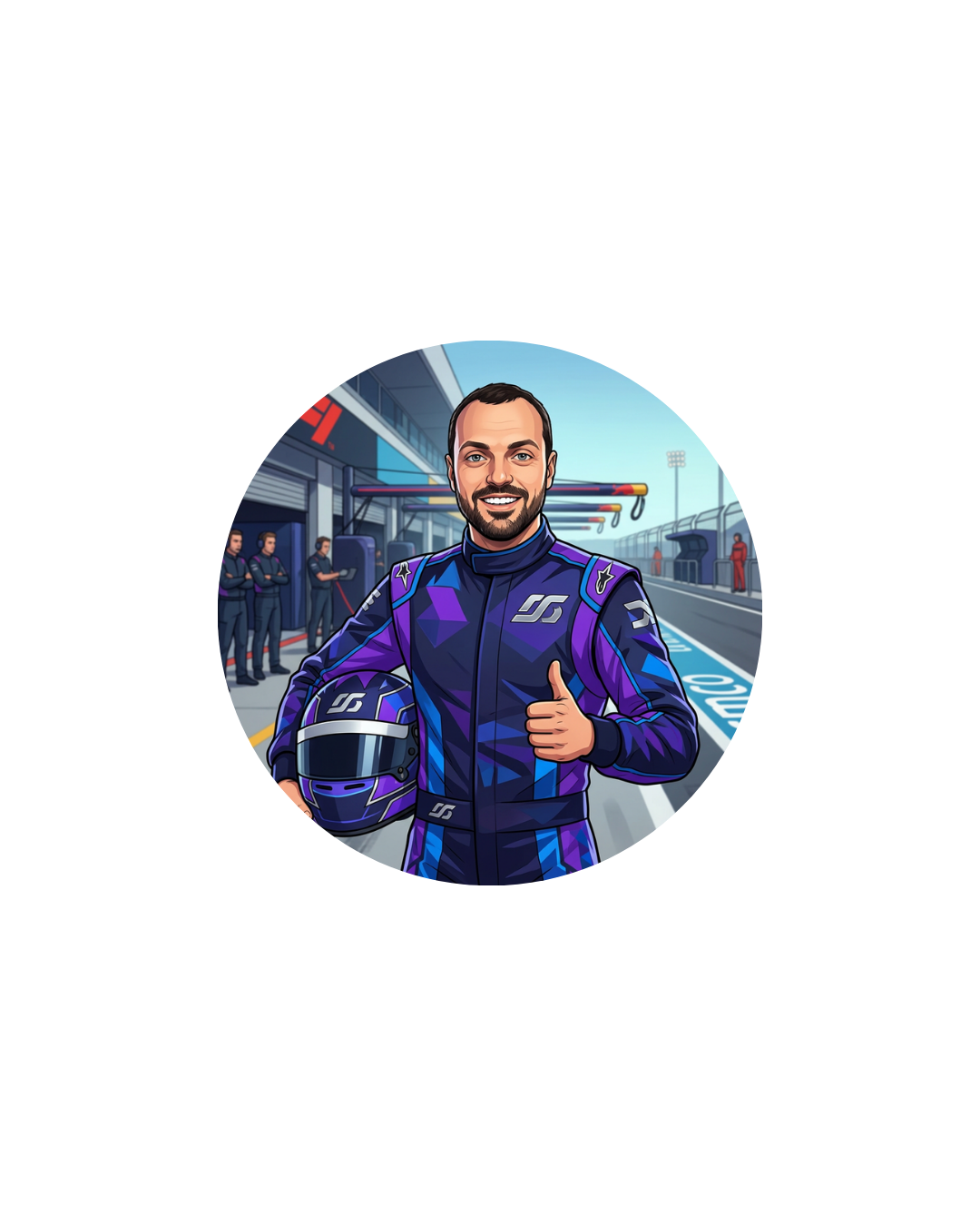 Avatar cartoon F1 viola e blu (1)