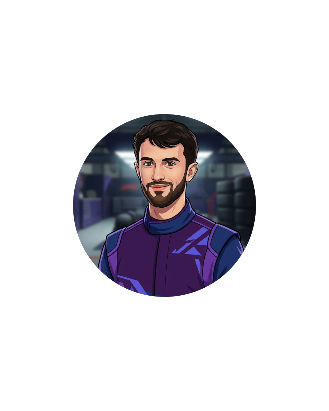 Avatar cartoon F1 viola e blu (2)